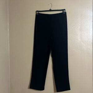 Briggs NY Pants Sz M Velvet Elastic Waist High Rise Straight Leg Spandex Stretch